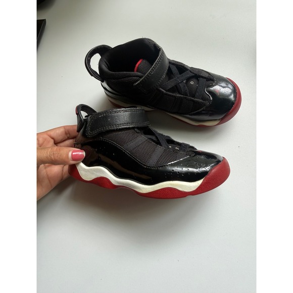 Jordan Other - Jordan 6 Rings Bred Kids Black Patent Leather Athletic Sneakers 323420-062